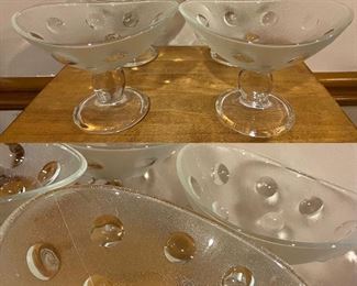 Set 4 Footed Glass Sunday Cups