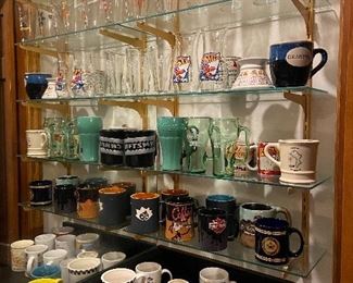 Large Collection of Bar Glasses ( Navy, Ect…)