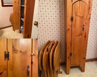 Skinny Pine Cupboard
Jelly Cupboard
Solid Wood Set of 4 TV Trays