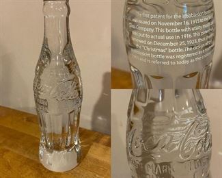 Solid Crystal Coke Bottle/Paperweight