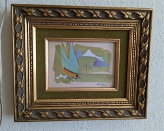 Jose Amerigo Watercolor with Note