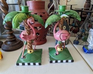 Flamingo Candle Stick Holders