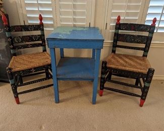 Table, Side Chairs