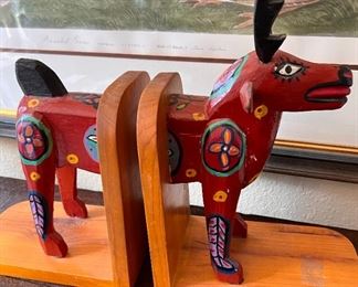 Guatemalan folk art bookends