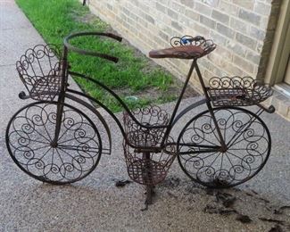 Garden bicycle plant stand