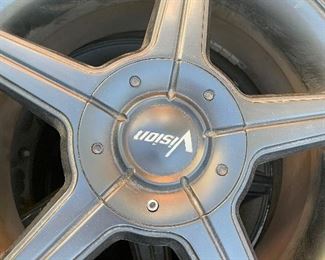 (4) Vision rims on Falken Sincera Touring tires P225/60R16. Standard load. (2) have minimal wear; (2) have a lot of wear. See photos. $350 for set. Available for pre-sale.