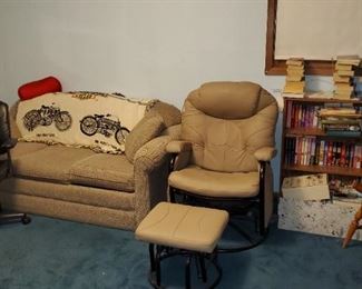 Harley Blanket
Gliding rocker
Books
Office chair