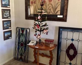 (A few have asked about this tree in this picture. It is part of our display supplies and is not for sale. The ornaments on the tree are for sale.)