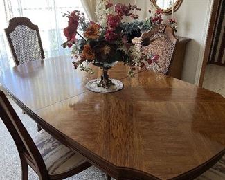 Formal dining and matching hutch