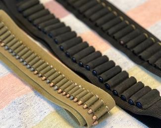 Ammo belts ... with ammo (.22LR, .38, .357)