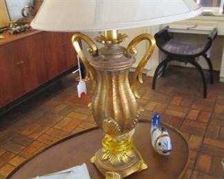 Beautiful in gold lamps pair