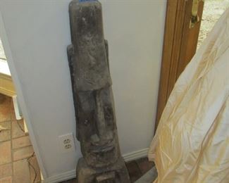 Concrete tiki man w/ base