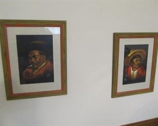 Vintage framed artwork