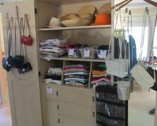 Designer purses, t-shirts, hats & an amazing wardrobe