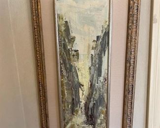 Vintage Mid-century framed fine art.