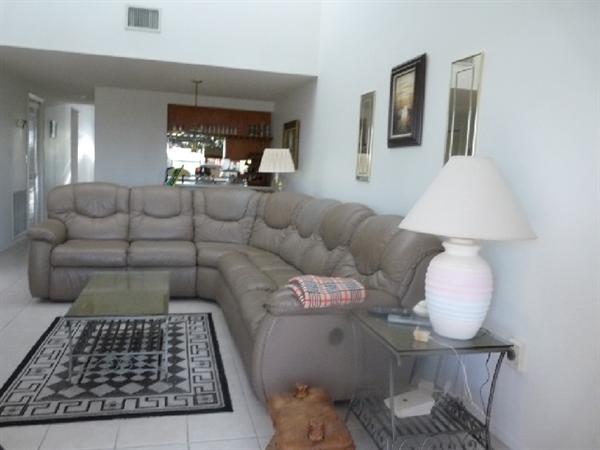 Leather sofa with recliners