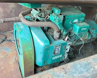 Old generator on a trailer
