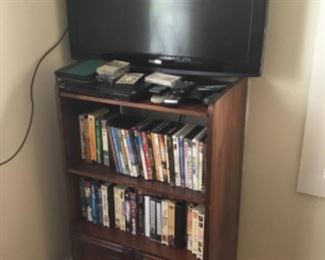 Sanyo TV, CD’s & DVD’s, bookcase