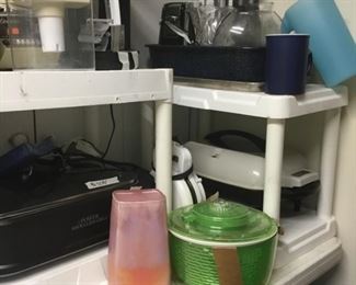 Kitchen appliances include power griddle, can opener, blender and more