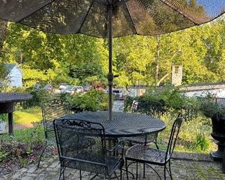 Iron Patio Furniture: Chairs, $30 Tables $125