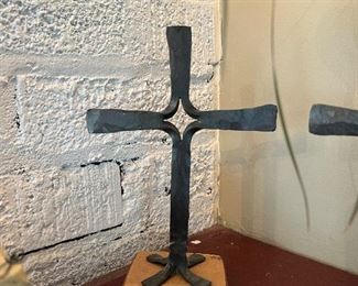 Cast iron cross: $5.00