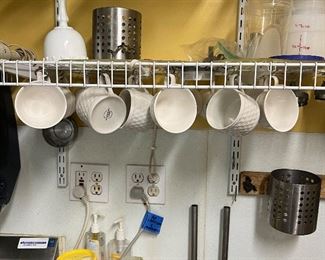 Coffee Cups: $1.00 each Wire Shelving: starting at $5.00