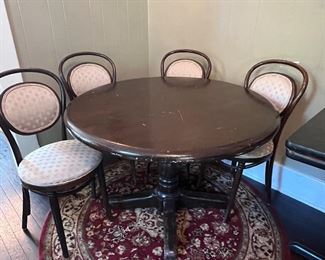 Ethan Allen Pedestal Table set: $1,000 fair condition