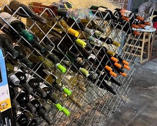 Wine Rack: $250, Wine bottles: $20-25