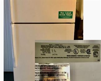 Roper Refrigerator / Freezer 2169983 is 63 Inches tall by 28 inches wide by 29 inches deep with handles works. $120