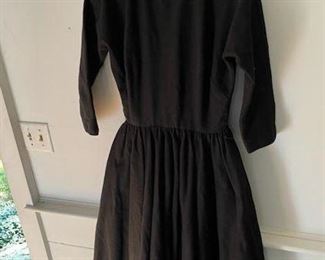 black wool dress full skirt