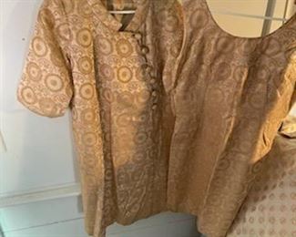 brocade coat and dress