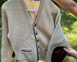 patch sleeve sweater