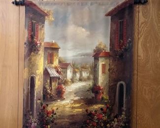 OIL ON CANVAS ITALIAN  WALL HANGING