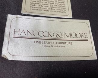 Hancock and Moore Leather Chair and Ottoman