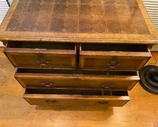 Matching Pair of Georgian Burlwood Chests