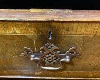 Matching Pair of Georgian Burlwood Chests