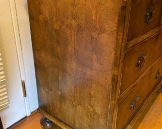 Matching Pair of Georgian Burlwood Chests