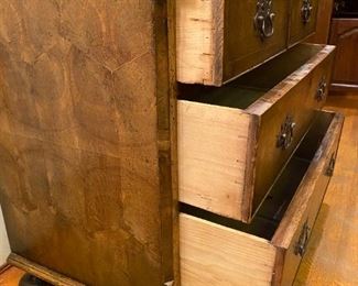 Matching Pair of Georgian Burlwood Chests