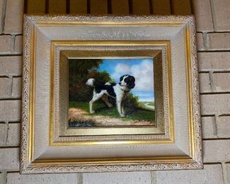 Oil on Canvas Dog Painting