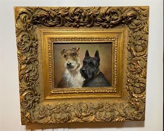 Oil on Canvas dog painting