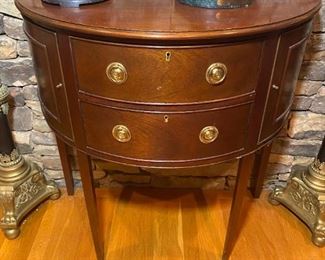 Baker Furniture Historic Charleston Demilune Cabinet