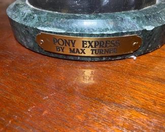 Pony Express Bronze Figurine