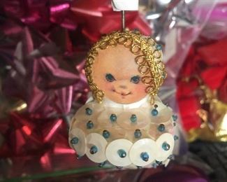 This unusual sequined ornament is sure to stand out on a Christmas tree.