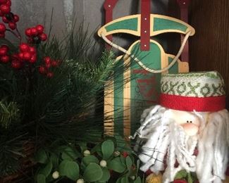 The holidays will be here quicker than we think. Thus, a ball of mistletoe, a Santa and sled will soon be put to good use.