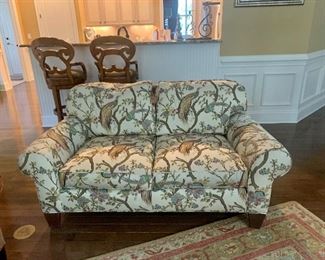 Peacock Design Two Cushion Love Seat