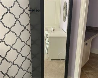 4 Sided Mirror, Hanging, Shelves and Cork Board