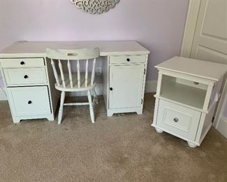 Student Desk, Chair and Nightstand