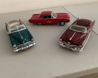 Die Cast Cadillac and Thunderbird Cars