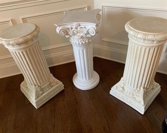 Composite/Plaster Column Plant Stands 