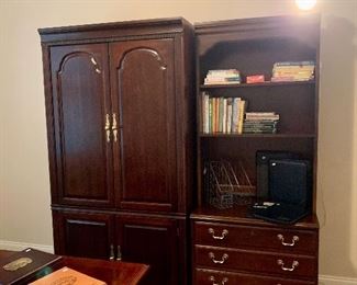 Hooker Entertainment Cabinet and Bookcase Sold Separtley